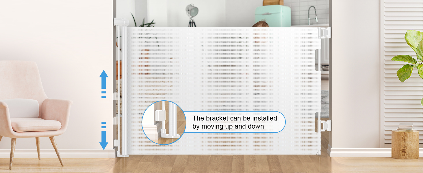 Захист від травм для дітей Nalezuns: розсувна сітка для дитячих воріт, 0-180 см, сірий колір