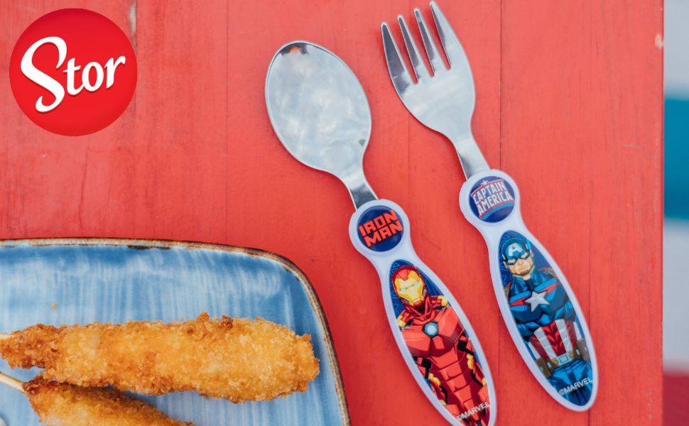 Дитячий столовий прилад Kinderbesteck з нержавіючої сталі Spider-Man, 2 шт, сріблястий