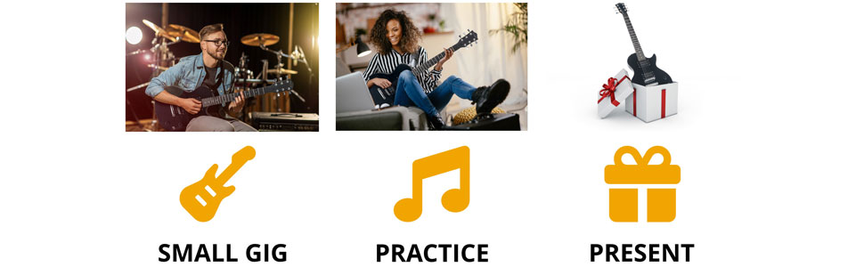 Електрогітара Rocktile Banger's Pack Kompletset - Чорний (Комплект: підсилювач, чохол, кабель, ремінь, медіатори, запасні струни, навчальний матеріал з CD/DVD)