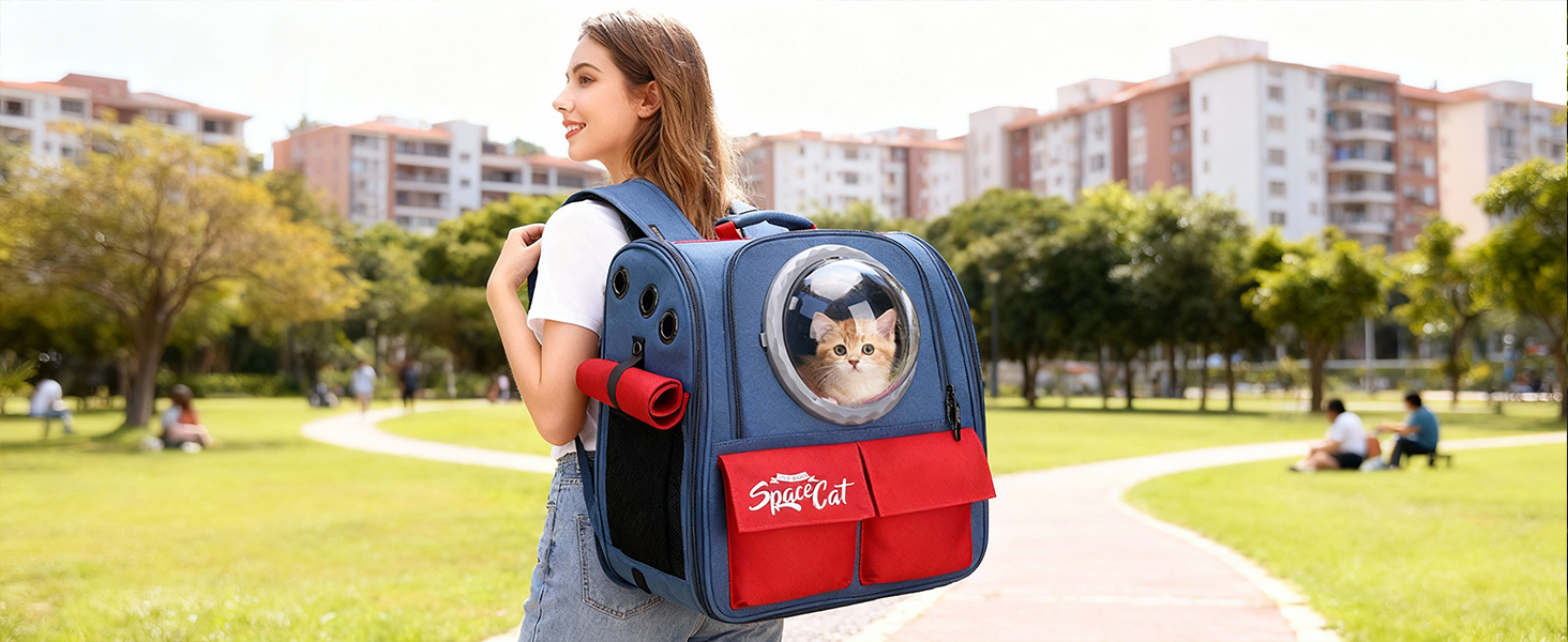 Рюкзак-переноска для кота Galatée, рюкзак для тварин, рюкзак-кокони, рюкзак-капсула з вентиляцією, рюкзак для собак та маленьких собак (сірий)
