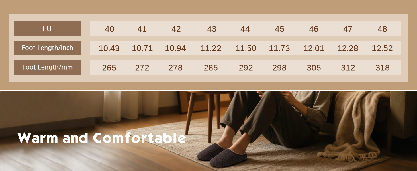 Тапочки чоловічі COFACE з м'якою піною Memory Foam, зручні, для дому та вулиці, темно-коричневі, 47 EU