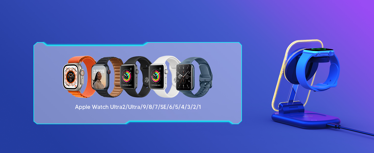 Бездротова зарядка MagSafe 3-в-1 для iPhone, Apple Watch та AirPods, сумісна з iPhone 16/15/14/13/12 Plus/Pro Max