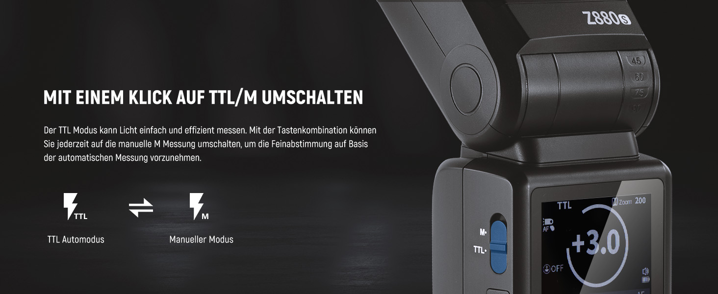 NEEWER Z880-C: Світловий спалах Speedlite для Canon з моделюючим світлом, TTL/M, HSS 1/8000s, акумулятор 7.2V/3000mAh