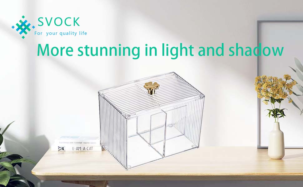 Контейнер для ватних паличок та дисків, органайзер для ванної кімнати, прозорий, 2 шт.