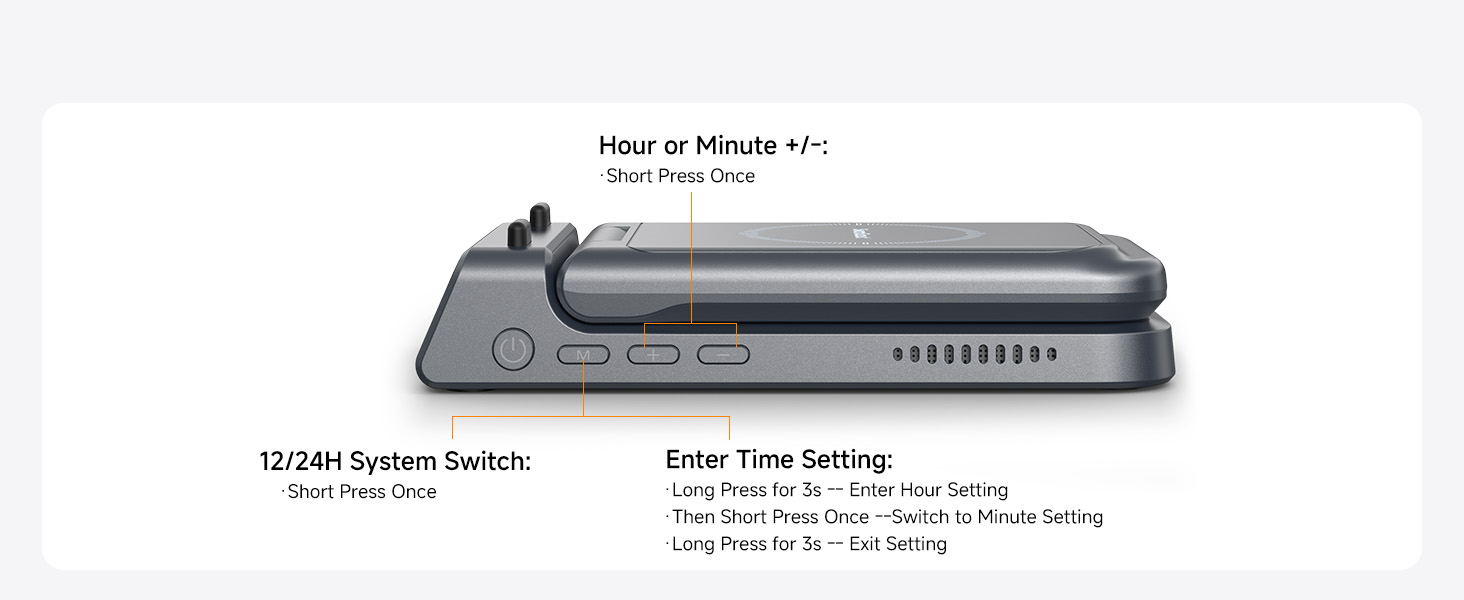 Бездротова зарядка 3-в-1 SwanScout 703A для iPhone 17/16/15/14/13/12, Apple Watch 11/10/9/8/7/Ultra та AirPods Pro 3 (Tech Grey)