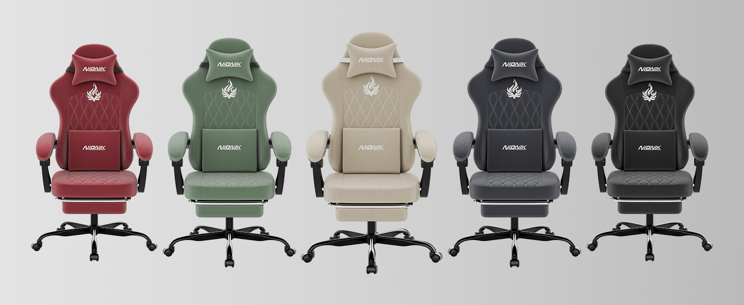 Ігрове крісло Ergonomic Gaming — ергономічний комп'ютерний стілець з регулюванням висоти та нахилу спинки для дітей, підлітків та дорослих, чорний