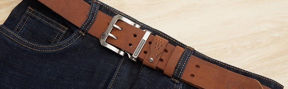 Чоловічий шкіряний ремінь BISON DENIM: стильний аксесуар для джинсів та ділового одягу. Ширина 38 мм, з подарунковою коробкою. Модель W71777-чорний, довжина 110 см