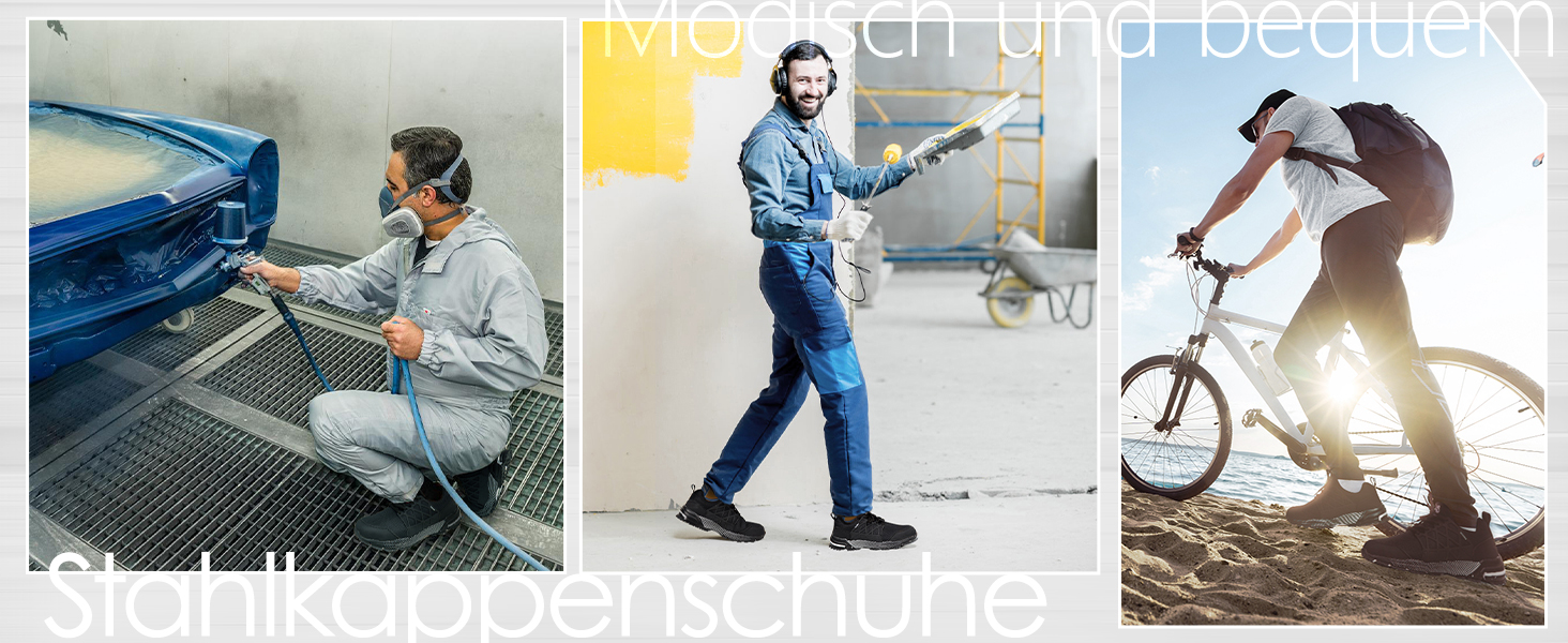 Робочі черевики SUADEX: дихаючі, з металевим носком, для чоловіків та жінок, чорні, розміри 37-48 EU