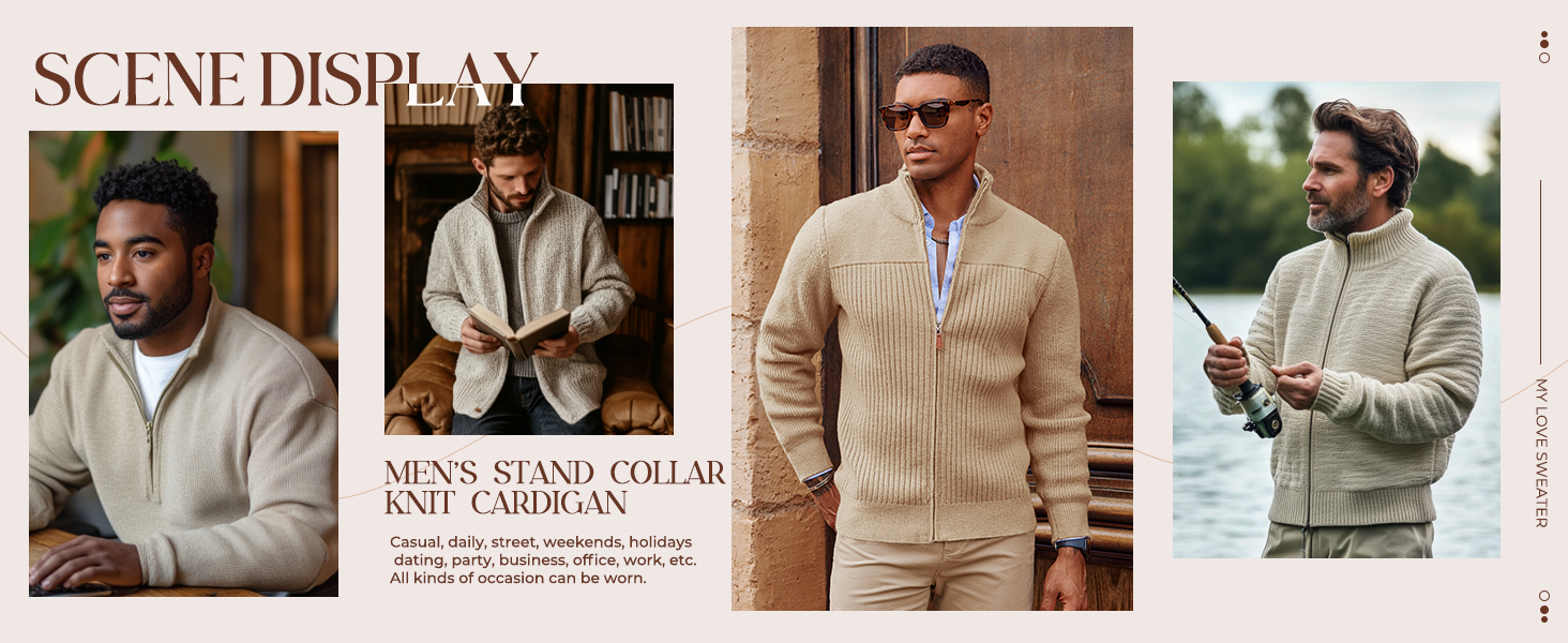 Кардиган чоловічий PJ PAUL JONES з блискавкою та стійким коміром, колір: темно-синій, розмір M