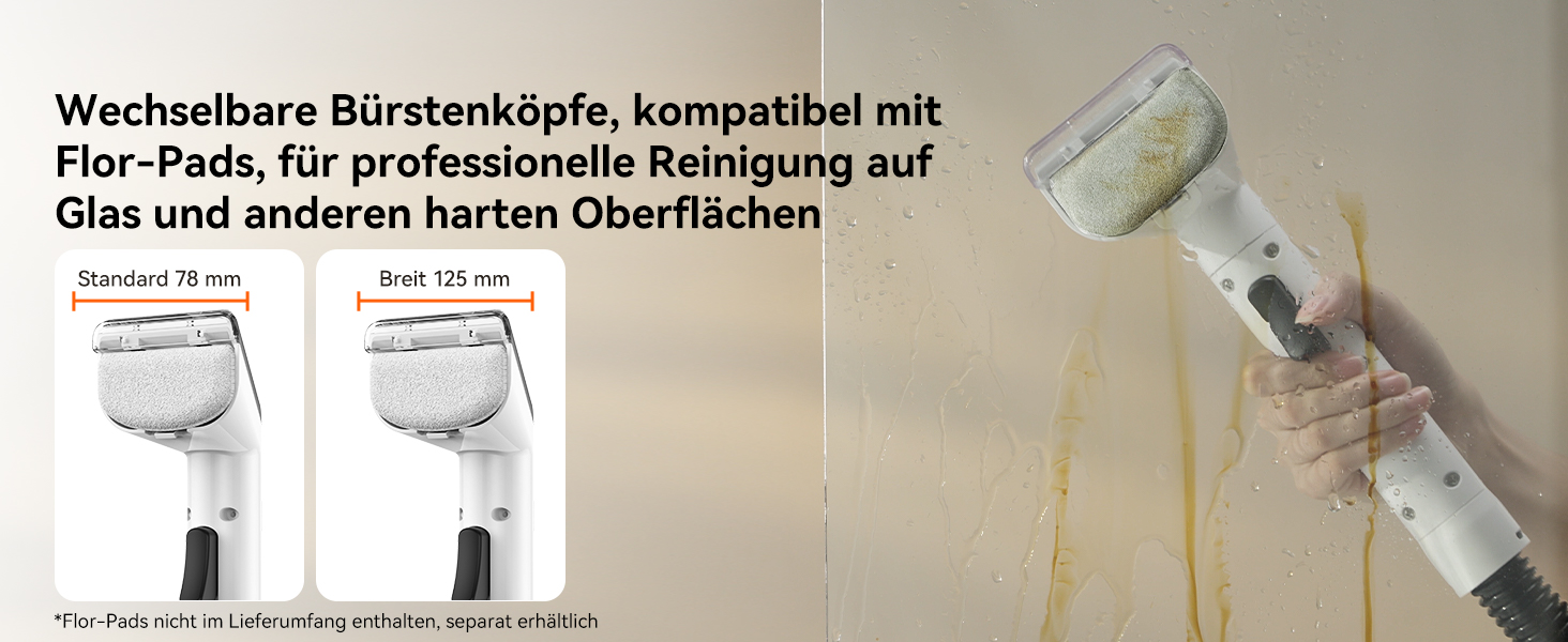 Uwant Y100 Пароочисник для диванів, килимів та авто. 3-в-1, 18KPA, 1750W, 65°C, самоочищення, 7 насадок та засіб для чищення, 2 роки гарантії