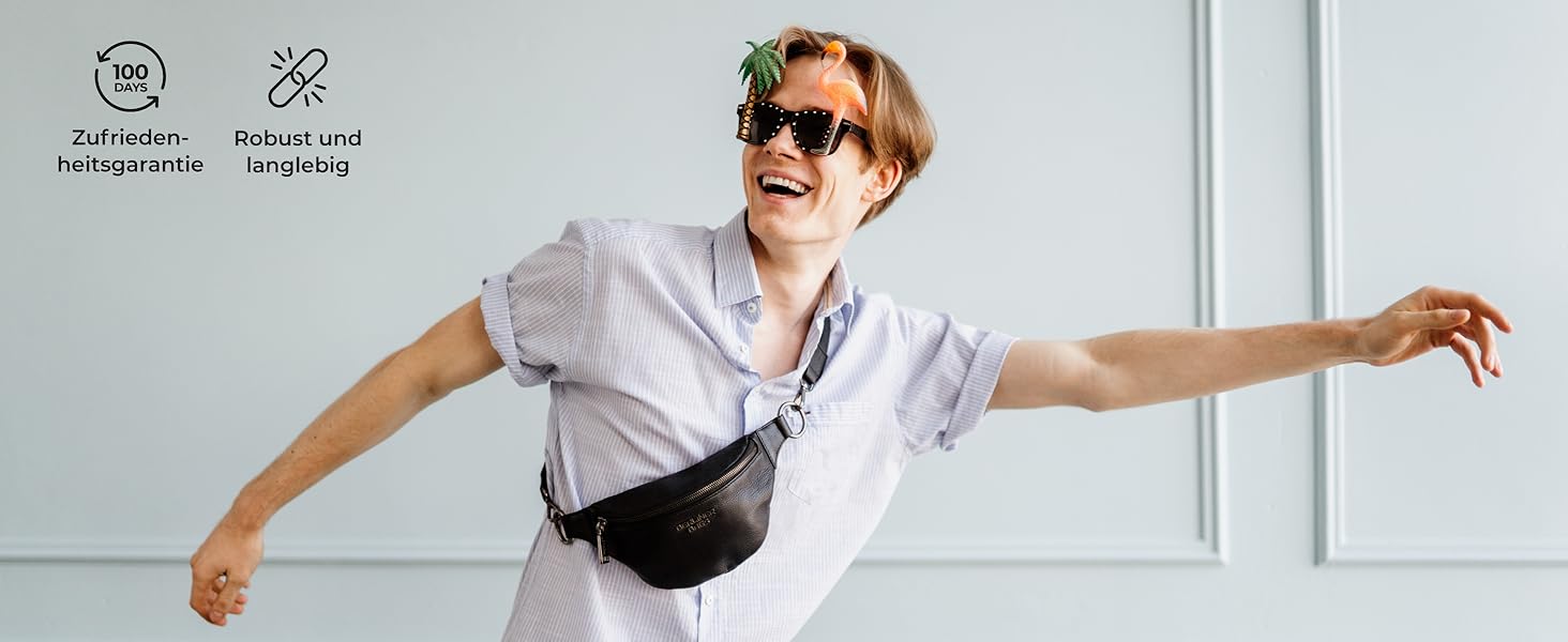 Berliner Bags преміум поясна сумка Mona з натуральної шкіри, через плече, кросбоді, чорна, M