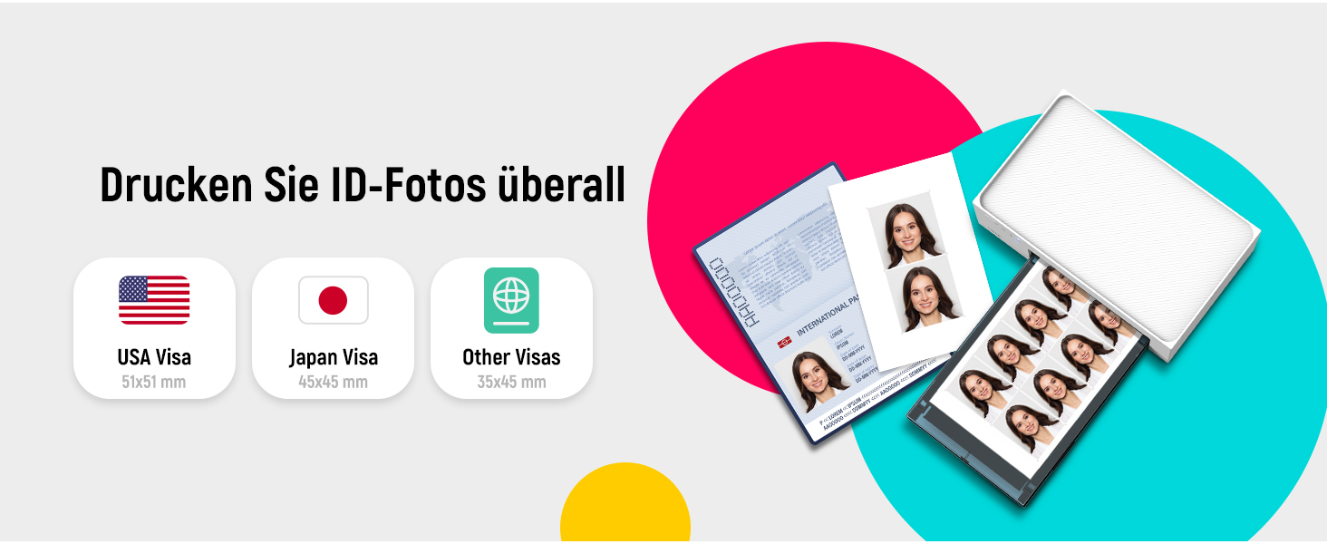 Портативний фотодрук для смартфонів Liene (10x15 см) + 2 пачки фотопаперу (20+80 аркушів), WiFi, сублімація, для iPhone/Android/PC, білий