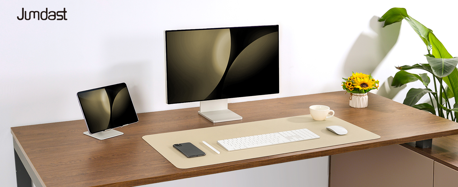 Килимок на стіл двосторонній протиковзкий, 40 x 80 см / 90 x 43 см. Килимок для ноутбука, мишки, офісу, з штучної шкіри. Сірий, салатовий