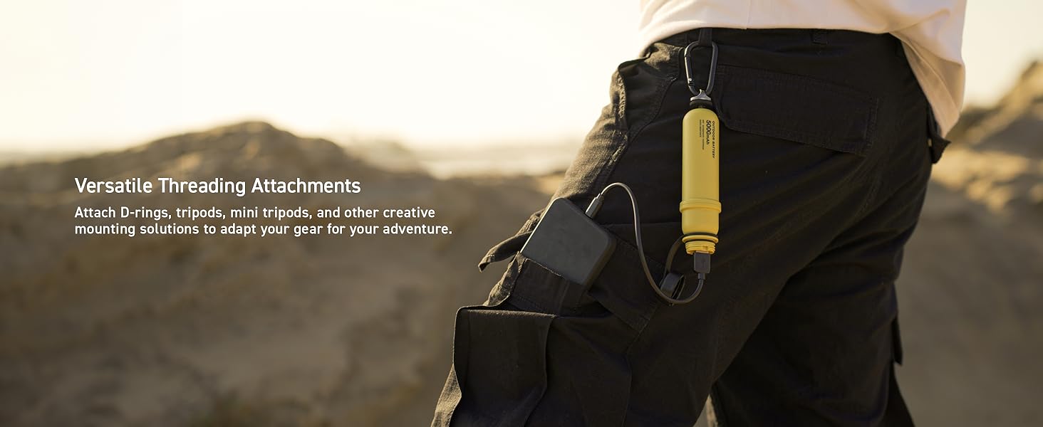 Портативний зарядний пристрій ELECOM NESTOUT 15000mAh, вологостійкий, ударостійкий, з USB-C PD 32W, для смартфонів та планшетів, для кемпінгу, подорожей, туризму - Бежевий