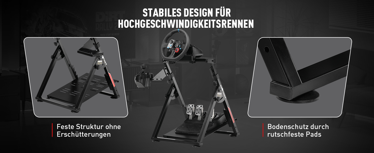 Ігровий стійка-держак для керма GTPLAYER Racing Wheel Stand з кріпленням для КПП V1 V2, регульований нахил, для PS4, Xbox, PC (червоний)