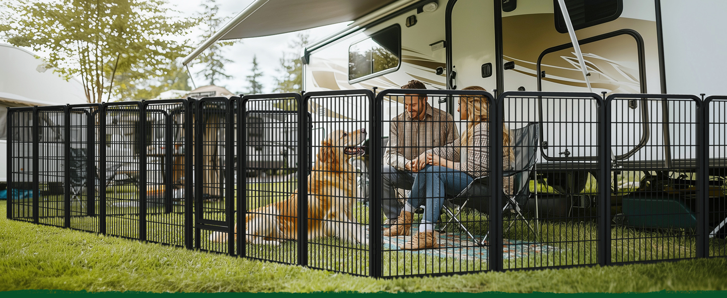 Переносний вольєр для собак Yaheetech 100 см, 16 частин, з 2 дверцятами, для дому та саду, без інструментів