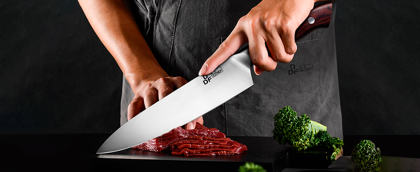 Набір кухонних ножів DDF iohEF 3 шт. з нержавіючої сталі - кухонний, сантоку, для чищення овочів