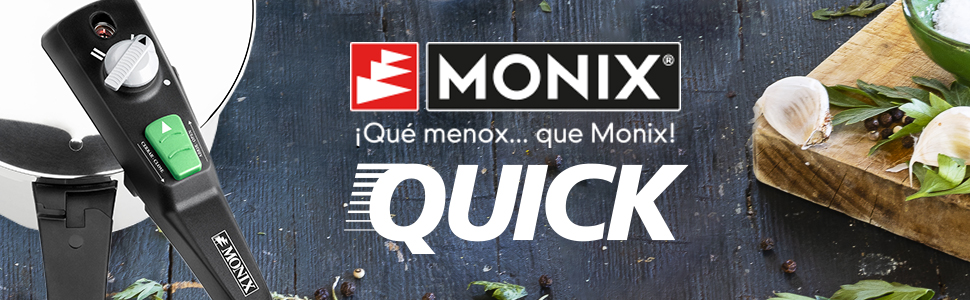 Швидкоскороварка Monix Quick 6 л, 22 см, нерж. сталь, 2 режими тиску, трирівнева безпека, для всіх плит