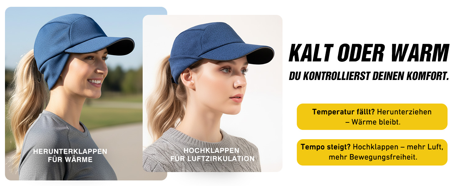 Водонепроникна шапка-базовка з відкидною козирком для бігу та зимових видів спорту, TOP-EX, L-XL, червона