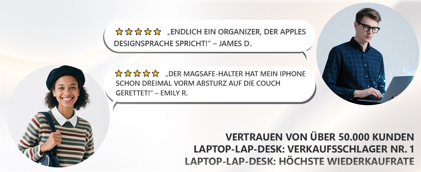 Підставка для ноутбука LIBWYS MagiDesk Pro з магнітним тримачем для телефону (Magsafe), для ноутбуків до 17 дюймів