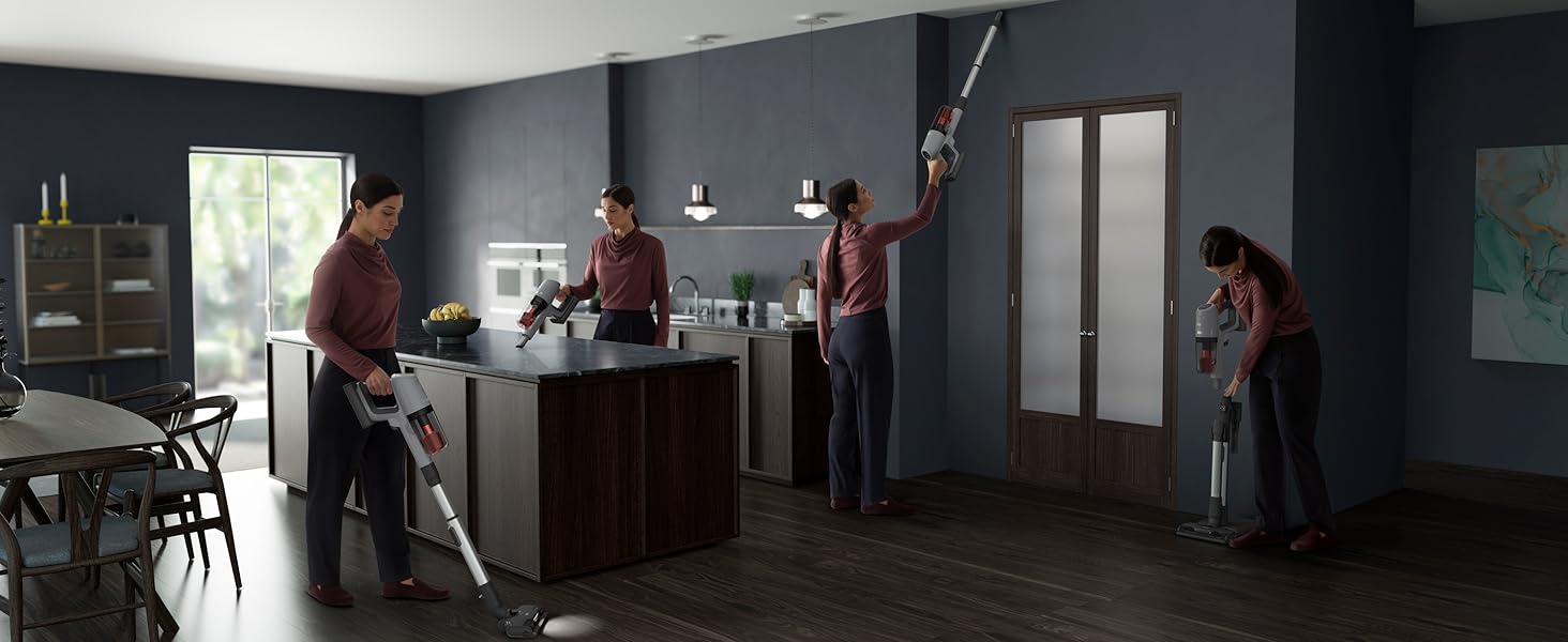 Пылесос AEG ANIMAL 8000 AP81AB25UG: аккумуляторный, 5-ступенчатая фильтрация, цифровая панель, насадки для шерсті тварин та для різних поверхонь, сірий