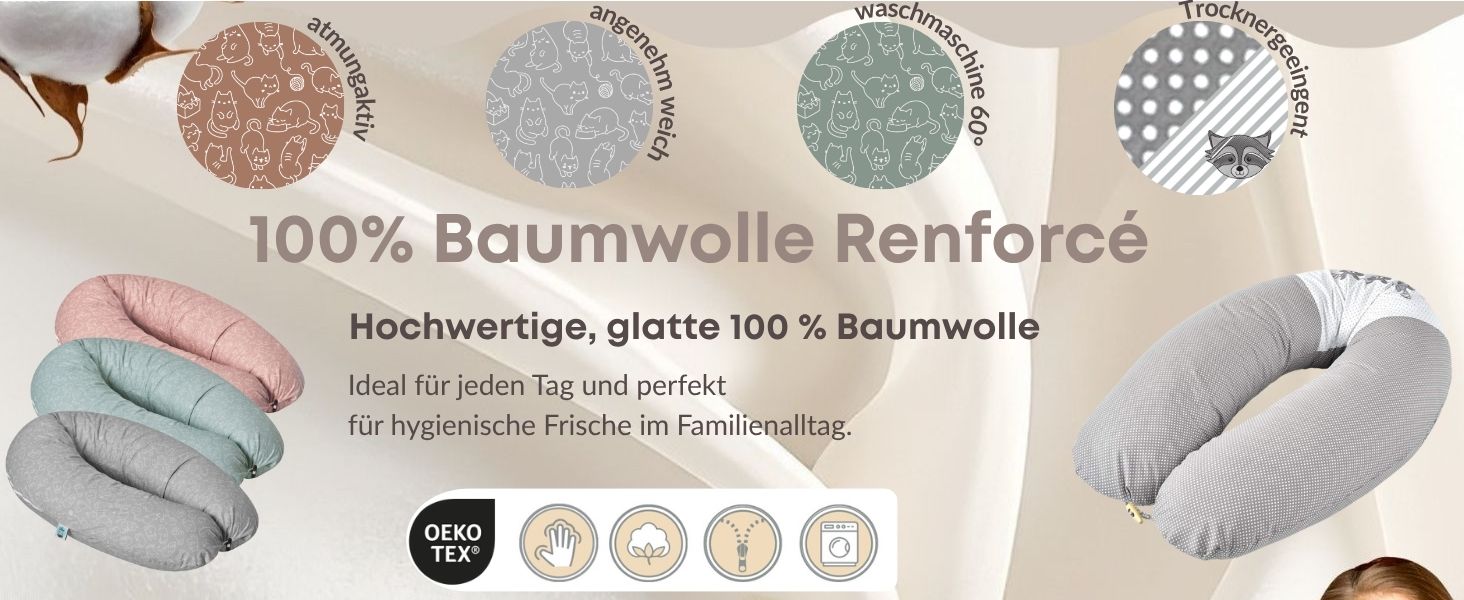 Подушка для вагітних та годування Sei Design XXL з муслінової тканини, ергономічна, для сну на боці, комфортна для дорослих, чохол з 100% органічної бавовни (джерсі, пастельно-рожевий, 190x30 см)