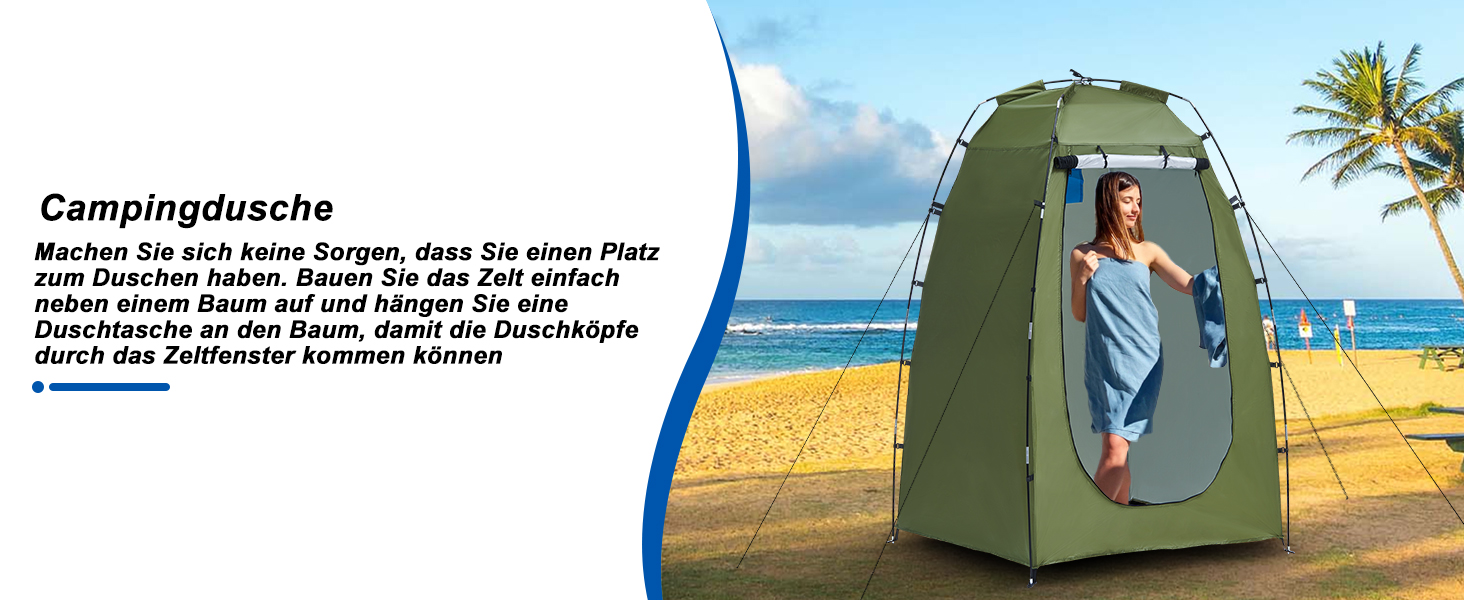 CLIPOP Pop-Up Tent - Waterproof, Lightweight, 1-Layer Spring Camping Tent - Easy Setup for Beach, Hiking, Festival & Outdoor Use (Green)