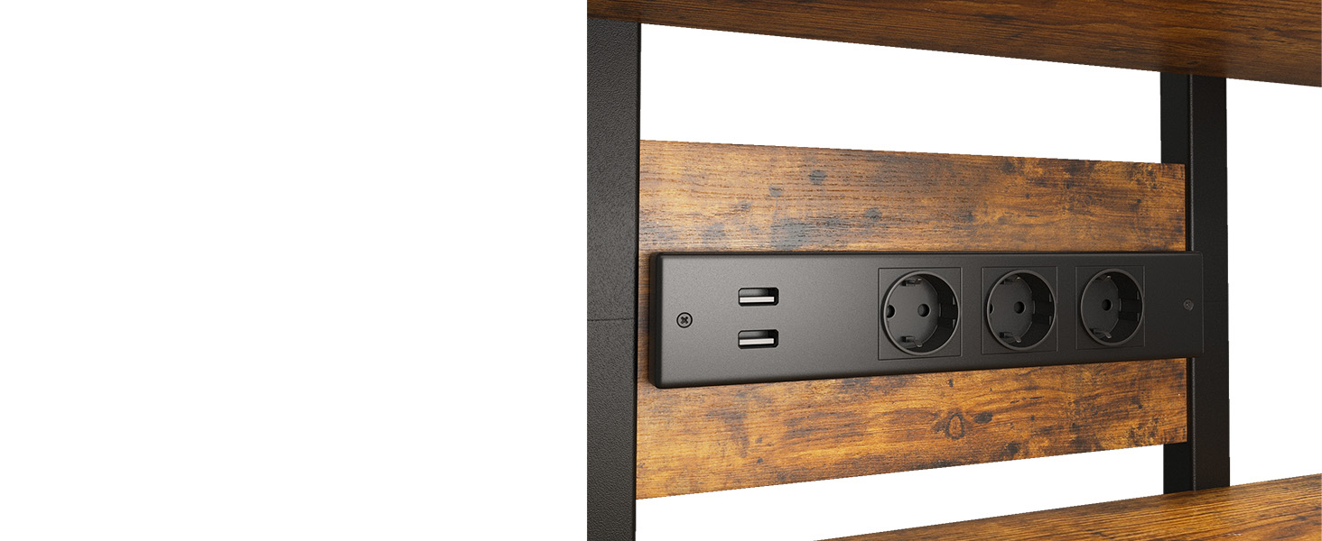 Hi-Fi тумба з колесами для програвача, з розетками, LED підсвіткою, дерев'яний медіа-стійка для аудіо, стерео, TV, 60x52x78 см
