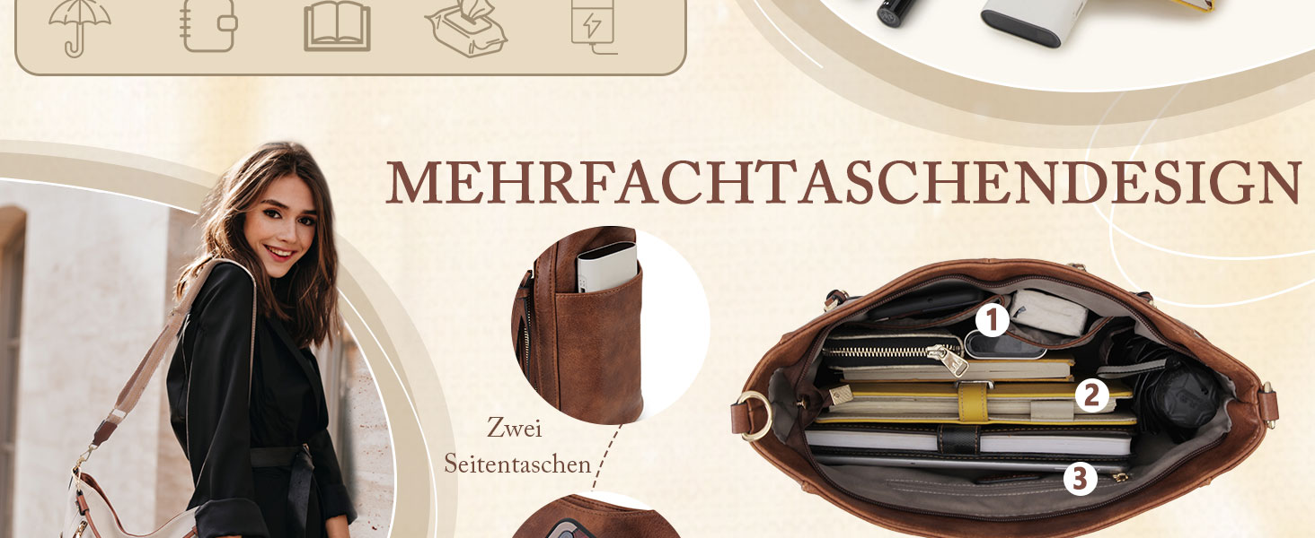 Сумка жіноча шкіряна Chase Chic: шопер, крос-боді, Hobo, комплект з гаманцем, велика, коричнева