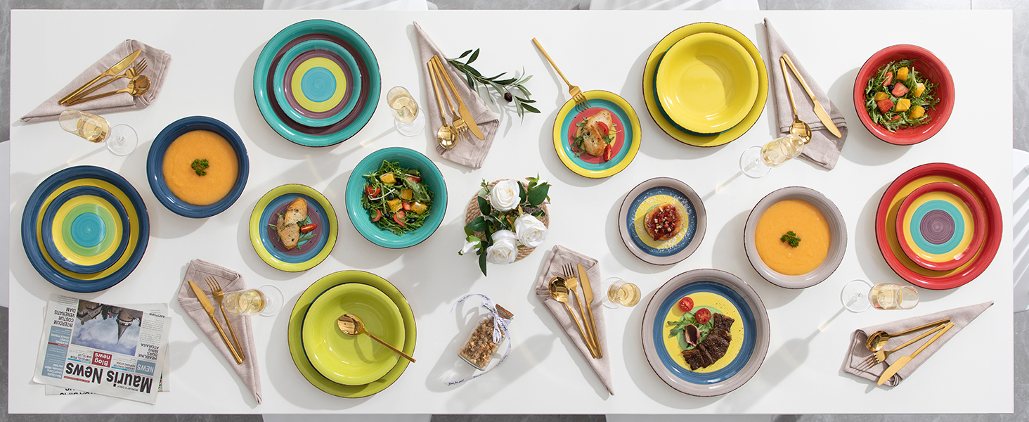 Сервіз столовий керамічний ARCO 36-ти частинний, вінтажний, на 12 осіб, стиль 