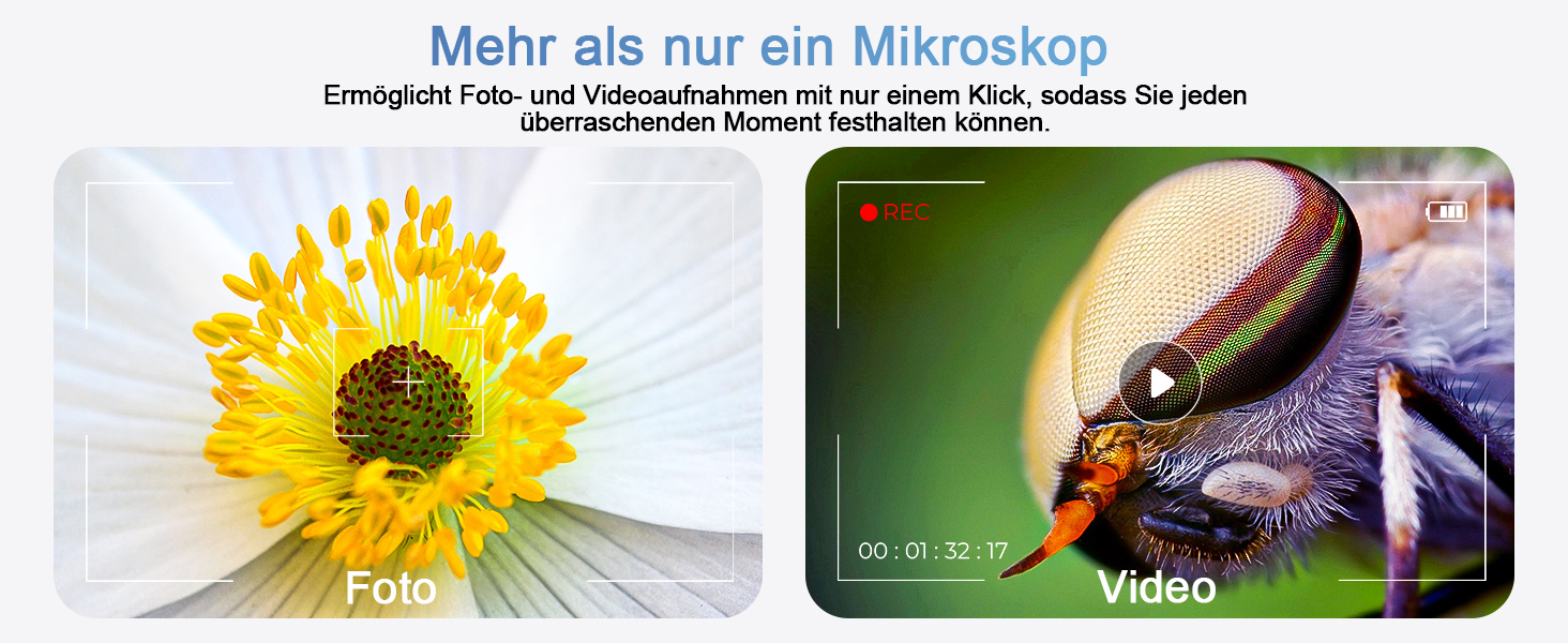 Цифровий мікроскоп Skybasic з Wi-Fi, 50x-1000x, 2.0 MP, 8 LED, сумісний з Android/iOS/Windows/MAC