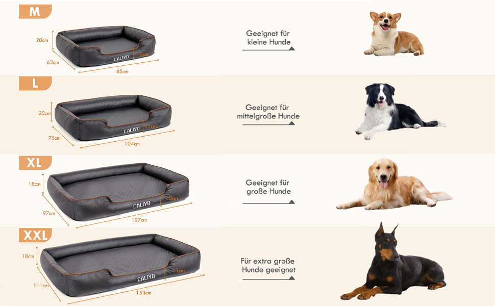 Ортопедичне ліжко для собак Caliyo - Маленькі породи, Крісло-лежанка з екошкіри, Водонепроникне, Миюче, з Memory Foam, 85x63x20 см, Чорний