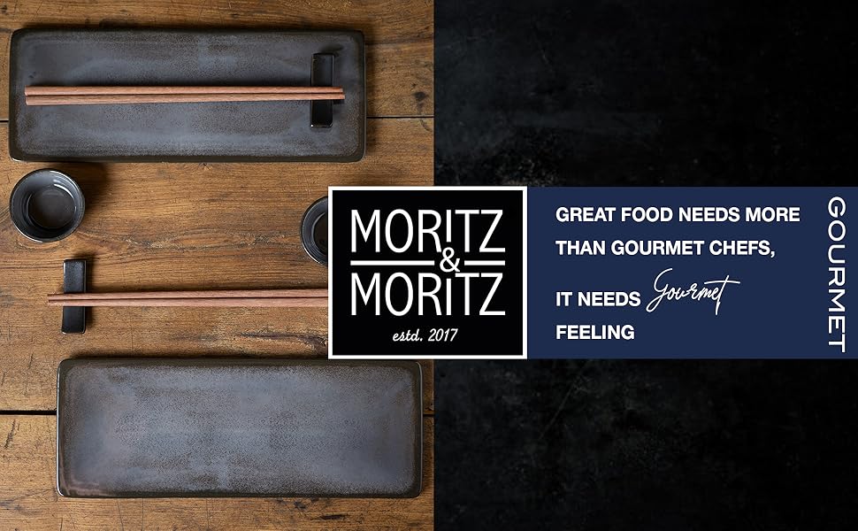 Набір посуду для суші Moritz & Moritz VIDA (10 предметів) на 2 особи - антрацит