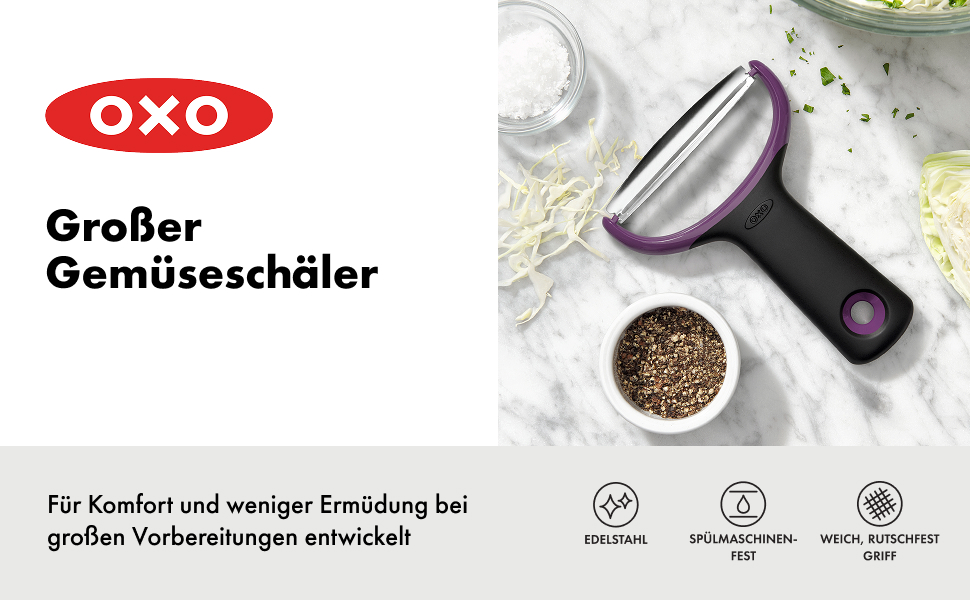Набір овочечисток OXO Good Grips 3 шт. з нержавіючої сталі (великий, Y-подібна)