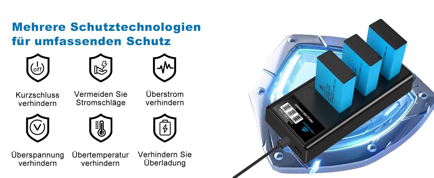 Набір акумуляторів Homesuit LP-E17 1400mAh 3шт. та зарядний пристрій LCD з USB для Canon EOS Rebel SL3, SL2, T8i, T7i, T6i, T6s, RP, M3, M5, M6, 200D, 77D, 750D, 760D, 800D, 8000D та інші моделі Canon