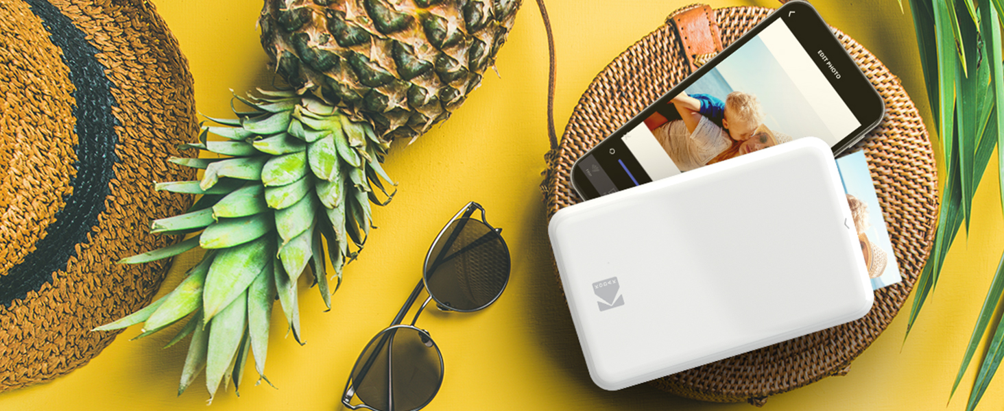 Фотопринтер KODAK Step: Міні-принтер для смартфонів з Bluetooth, друк на Zink 2x3