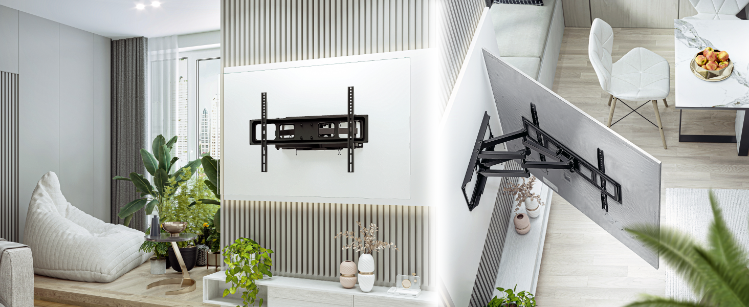 Кріплення для телевізора RICOO S9564: універсальний настінний тримач для телевізорів 40-75 дюймів (VESA 600x400, до 45 кг)