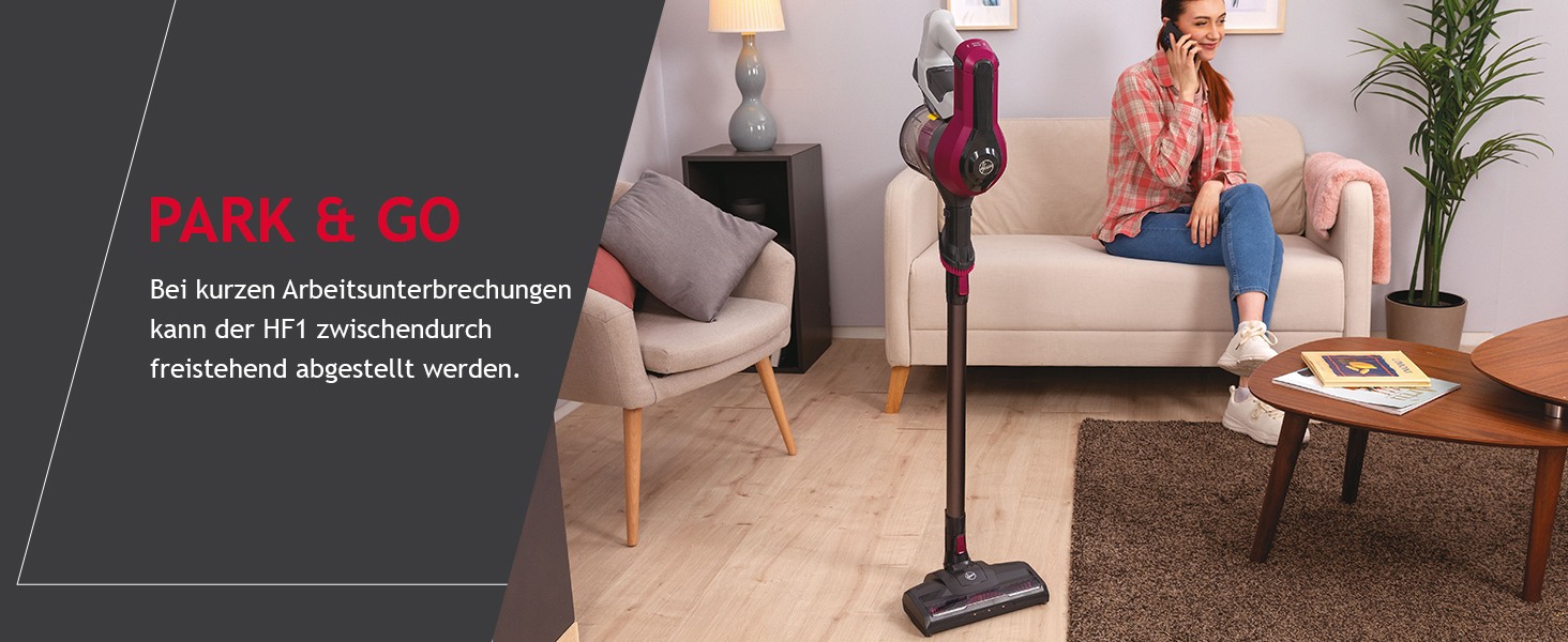 Бездротовий пилосос Hoover HF110H Pet: акумуляторний, без мішка, для дому та тварин, LED-підсвітка, XL-контейнер