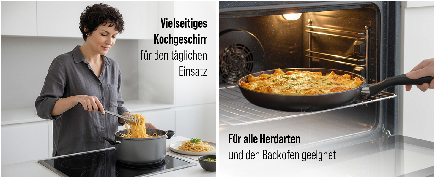 Сковорода STONELINE 16 см з антипригарним покриттям (камінь), для індукційних плит, сіра