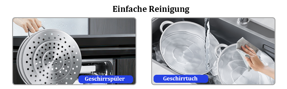 Набір для приготування на пару 5-ти ярусний з нержавіючої сталі, 28 см, з кришкою, для всіх типів плит (індукція, електрокераміка)