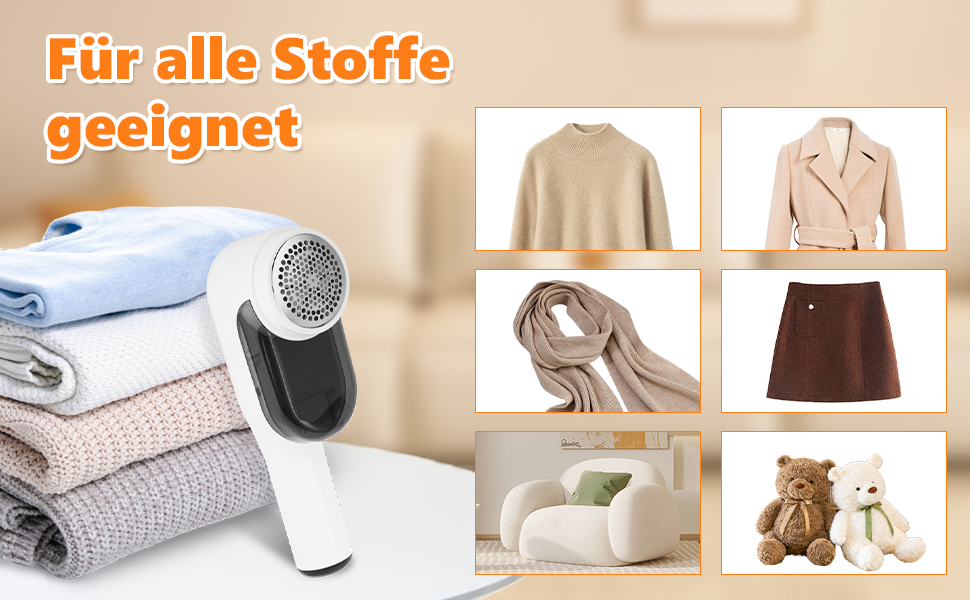 Електричний видалення ворсу HOTUT: 3 леза, LED-дисплей, 2 режими, для одягу, диванів, килимів