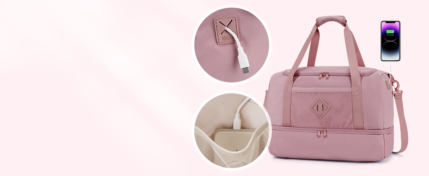 Спортивна сумка Wandf для ручної поклажі в літак (45x36x20 см) з відділенням для взуття та мокрих речей, бежева