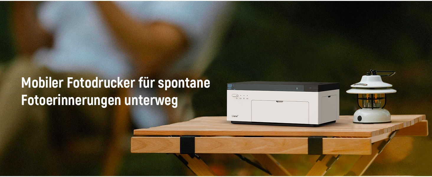 Портативний фотодрук для смартфонів Liene (10x15 см) + 2 пачки фотопаперу (20+80 аркушів), WiFi, сублімація, для iPhone/Android/PC, білий