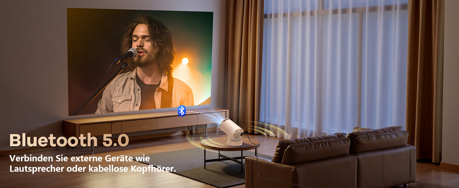 Mini проєктор HY300 HIFI: 4K/1080p, 300 ANSI люмен, Wi-Fi 6, Bluetooth, автоматична корекція трапецеїдальних спотворень для дому та кінотеатру