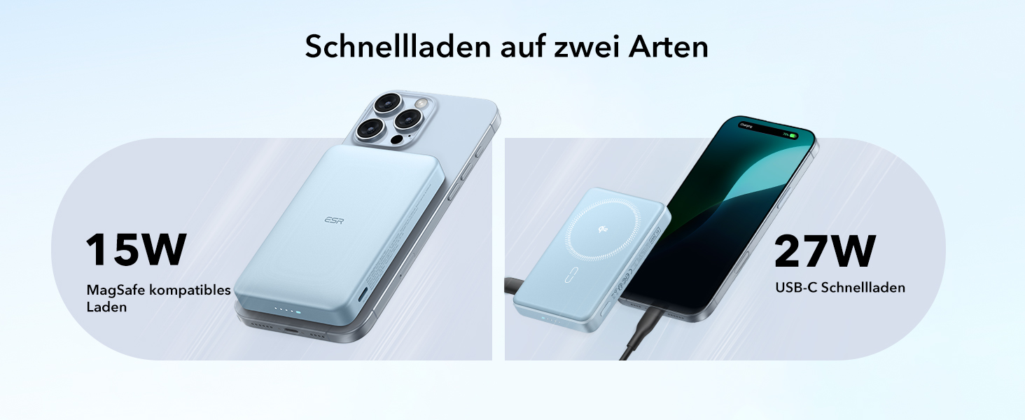 Power Bank ESR MagSafe 10000mAh з бездротовою зарядкою Qi2, 15W, USB-C, для iPhone та Google Pixel, білий