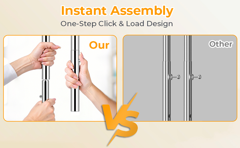 Вішалка для одягу Bomclap з міцним навантаженням, хромована, з колесами, висувна, 3 перекладини, 8 гачків, металева полиця, до 160 кг