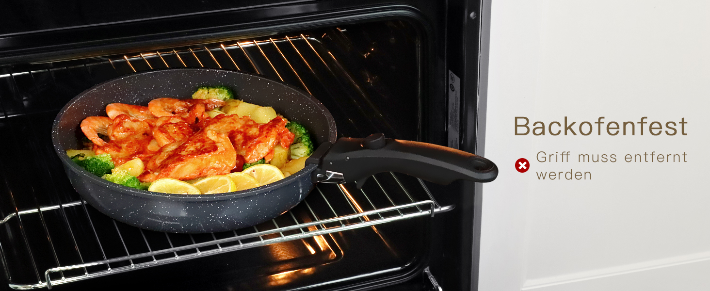 Набір посуду GiPP 21 предмет: сковороди та каструлі з антипригарним покриттям, для всіх типів плит, чорний