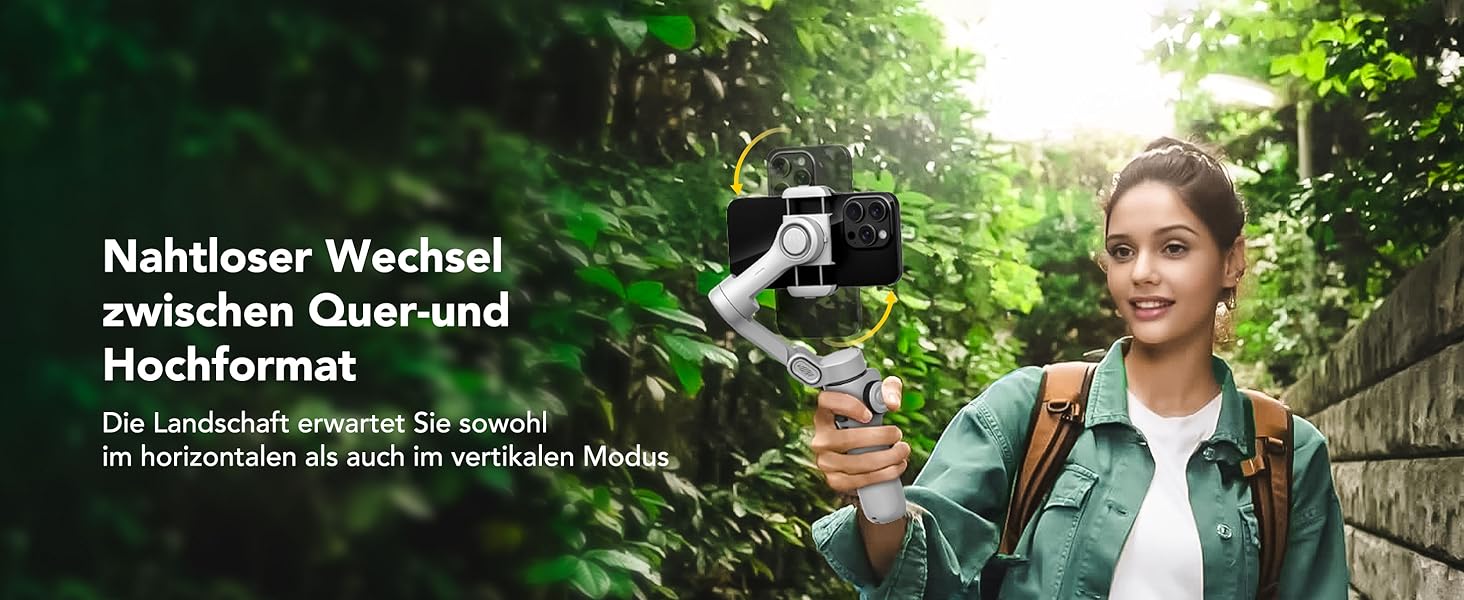 Стабілізатор гіроскоп AOCCHUAN Smart V8 з 7.8-дюймовою штангою, AI-трекінг, OLED-дисплей, кнопка зйомки (Чорний)