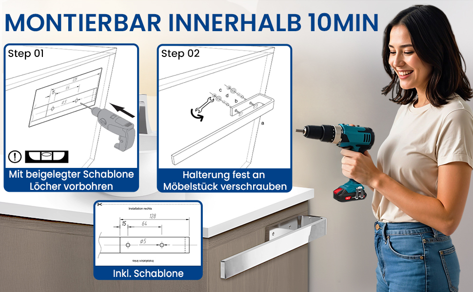 Тримач для рушників на стіну rtmr, хром, 32 см. Стильний тримач для рушників з алюмінію, для ванної кімнати та гостьового туалету. Компактний, настінний.