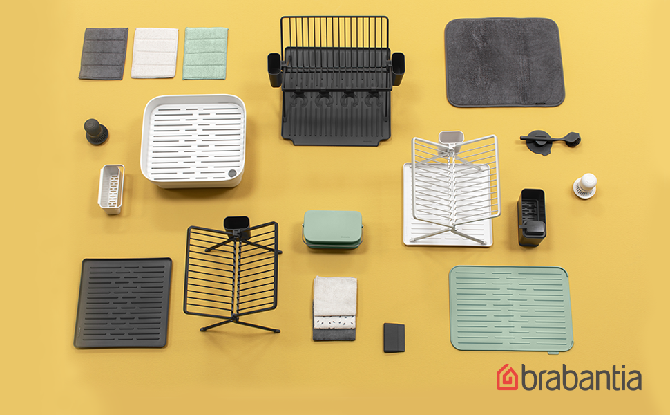 Органайзер для миття посуду Brabantia, пластик, темно-сірий, універсальний розмір (Jade Green)